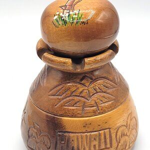 Zumwalt Myrtlewood Paper Weight &  Hawaii Souvenir Wood Trinket Box